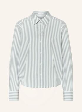 opus febula Blue Grey white Striped Button Down 44 XXL